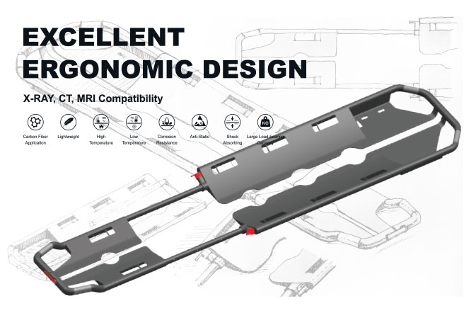 碳纤维铲式担架